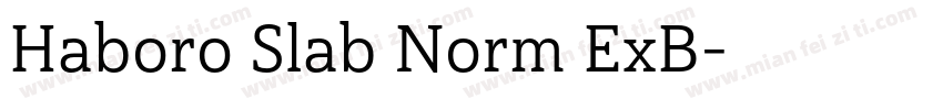 Haboro Slab Norm ExB字体转换
